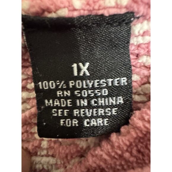 Reference Point New York Womens Sweater Size 1X Pink Preppy Style - Picture 5 of 6